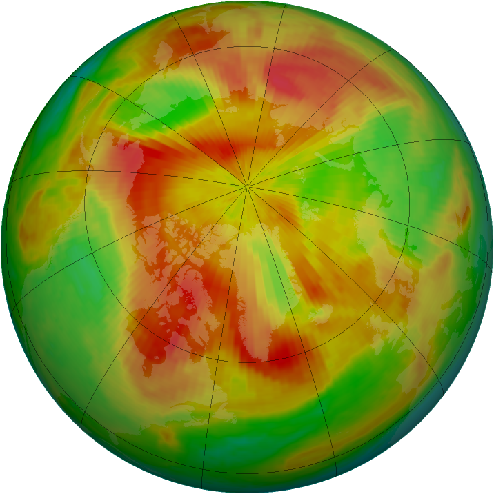 Arctic ozone map for 27 April 2001